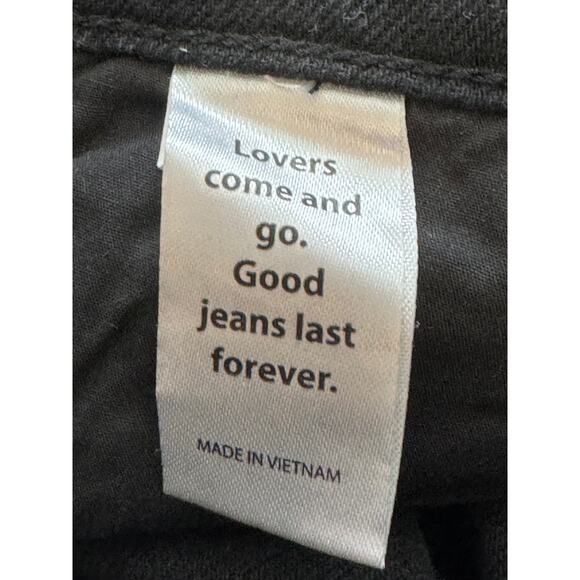 New ~ PACSUN  ~ Eco Black Checker High Waisted Baggy Jeans Size 25 CUTE - Picture 8 of 9